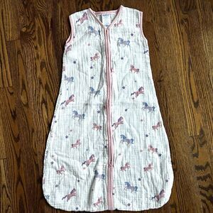 Little Journey Organic Muslin Wearable Baby Blanket Sleep 12-18 mo Unicorn Print